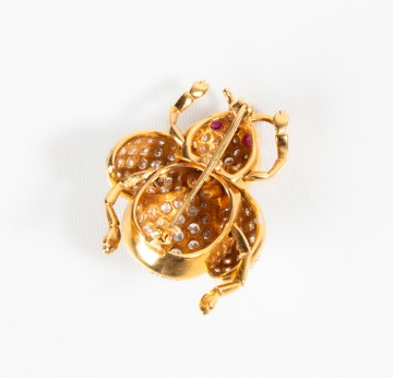 18K Gold, Diamond, & Ruby Ladybug