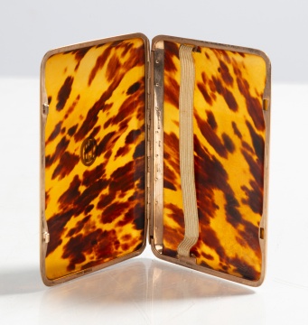 Asprey & Co. London Shell & Gold Cigarette Box