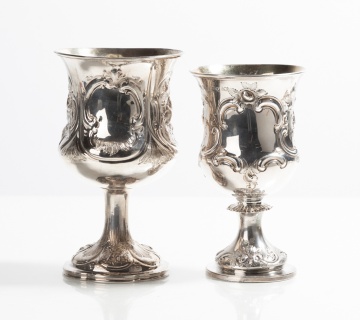Victorian Sterling Silver Parcel Gilt Goblets