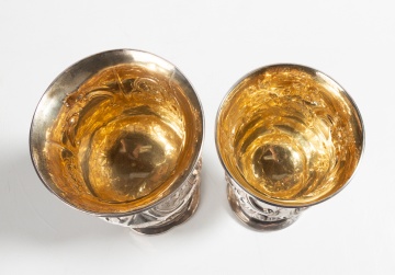 Victorian Sterling Silver Parcel Gilt Goblets