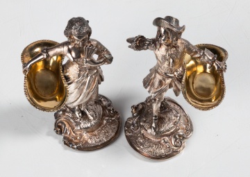 Asprey & Garrard Figural Parcel-Gilt Sterling Silver Salts