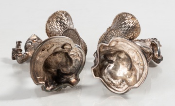 Asprey & Garrard Figural Parcel-Gilt Sterling Silver Salts