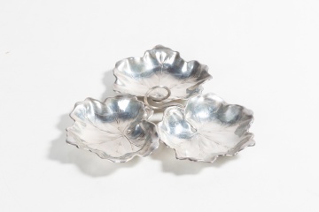 Gorham Sterling Silver Plates & Reed & Barton Sterling Silver Maple Leaf Tray