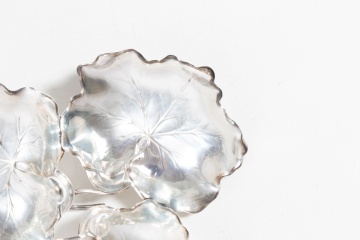 Gorham Sterling Silver Plates & Reed & Barton Sterling Silver Maple Leaf Tray