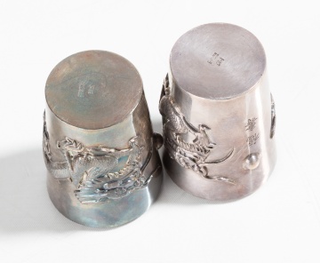 Chinese / Asian Sterling Silver Cordials & Bowls