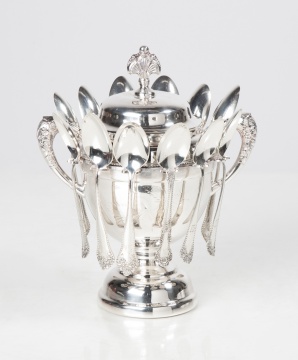 19th Century Silver-Plate Spooner Set