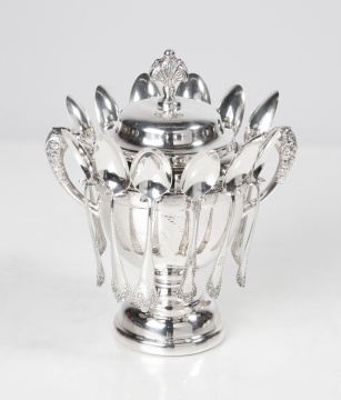 19th Century Silver-Plate Spooner Set