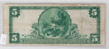 1920 US $5 Dollar Currency Note