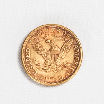 1881 Liberty Head $5 Gold Coin