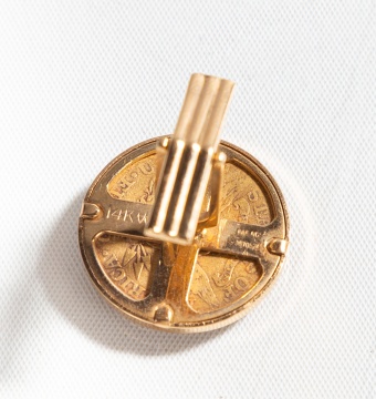 1887 Liberty Head $5 Gold Coin Cufflink