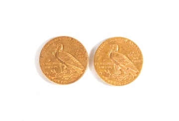 1913 & 1915 Indian Head $5 Gold Coins