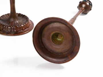 Tiffany Studios Jeweled Candlesticks