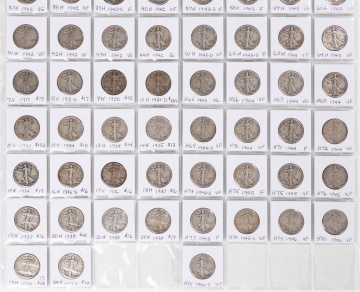 Liberty, Franklin, Kennedy, Capped Bust, & Barber Half Dollar Coins