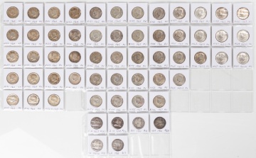 Liberty, Franklin, Kennedy, Capped Bust, & Barber Half Dollar Coins