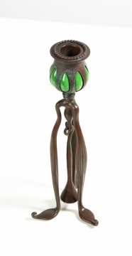 Tiffany Studios Blown-Out Cat's Paw Candlestick