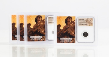 (4) Roman Empire Constantinian (AD 330-340) Bronze Guardian Angel Coins