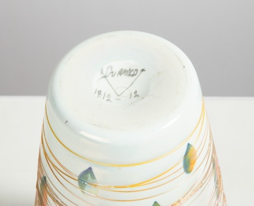 (8) Durand & (2) Quezal Art Glass Pieces