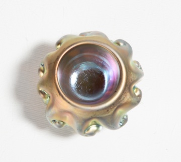 Steuben Gold Aurene Iridescent Nut Dish