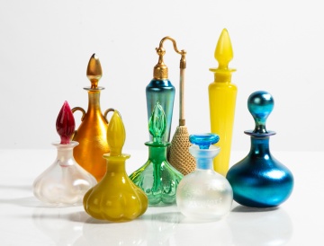 (8) Steuben Perfumes & Atomizer