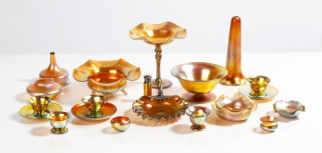 Steuben Gold Aurene Tableware