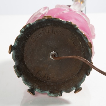 Steuben Rose Quartz Glass Lamp