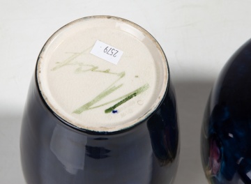Two Moorcroft Pottery Orchid Vases