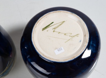 Two Moorcroft Pottery Orchid Vases