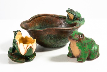 Weller Pottery, Coppertone Frogs