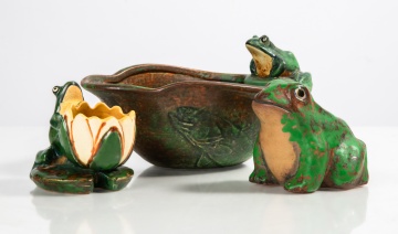 Weller Pottery, Coppertone Frogs