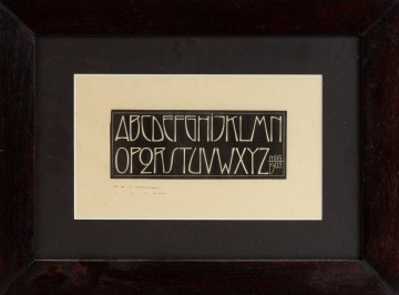 Alphabet Typography in Arts & Crafts Frame