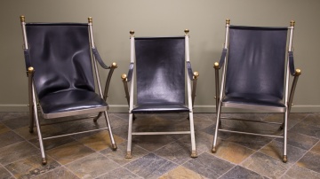 Maison Jansen Campaign Lounge Chairs