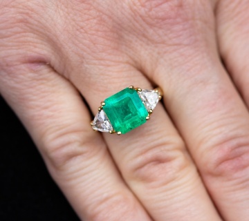 Ladies' 5 Ct. Emerald & Diamond Ring