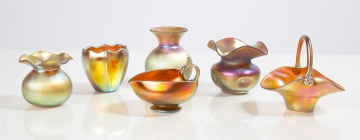 Steuben Aurene Cabinet Pieces