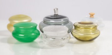 Steuben Covered Jars / Decanters