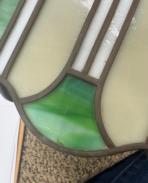 Arts & Crafts Style Leaded Glass Pendant Light