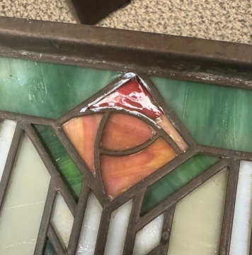 Arts & Crafts Style Leaded Glass Pendant Light