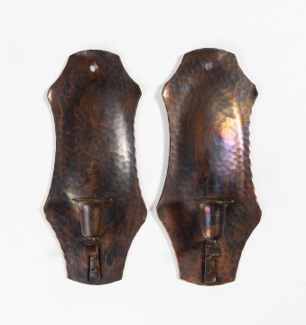 Arthur Cole, Avon Coppersmith Copper Tray & Pair of Wall Sconces