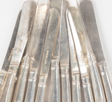 English Sterling Silver Flatware Service