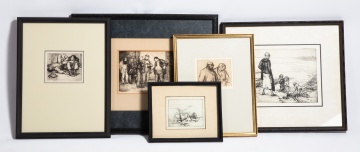 Five George A. Renouard (American, 1884-1954) Etchings
