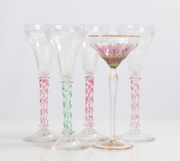 Cut Glass & Hand-Painted Stemware