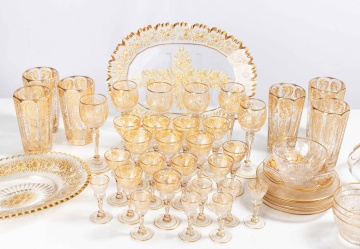 Extensive Set of Glassware, Attributed to Moser