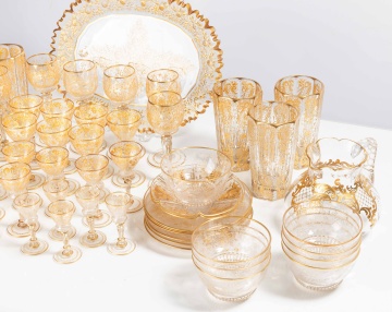 Extensive Set of Glassware, Attributed to Moser