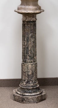 A Variegated Marble Pedestal