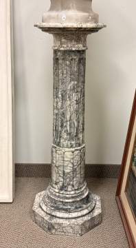 A Variegated Marble Pedestal
