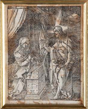 Albrecht Durer (German, 1471-1528) Engraving, Christ Appearing to His Mother