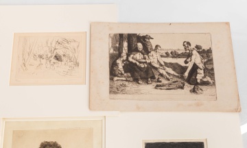 Etchings, Jules Brenton, Alphonse Legros, William Merit Chase