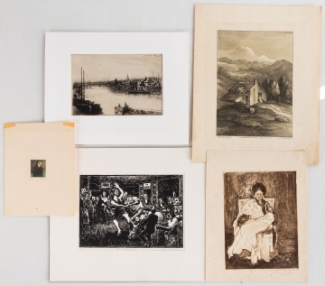 Etchings, Jules Brenton, Alphonse Legros, William Merit Chase