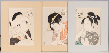 Japanese Woodblock Prints, Kitagawa Utamaro, Renowned Beauties