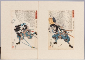Utagawa Kuniyoshi (Japanese, 1798-1861) "Stories of the True Loyalty of the Faithful Samurai" (Eight Works)