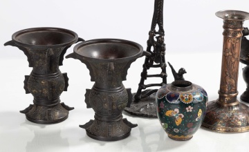 Japanese / Chinese Bronze Table Articles